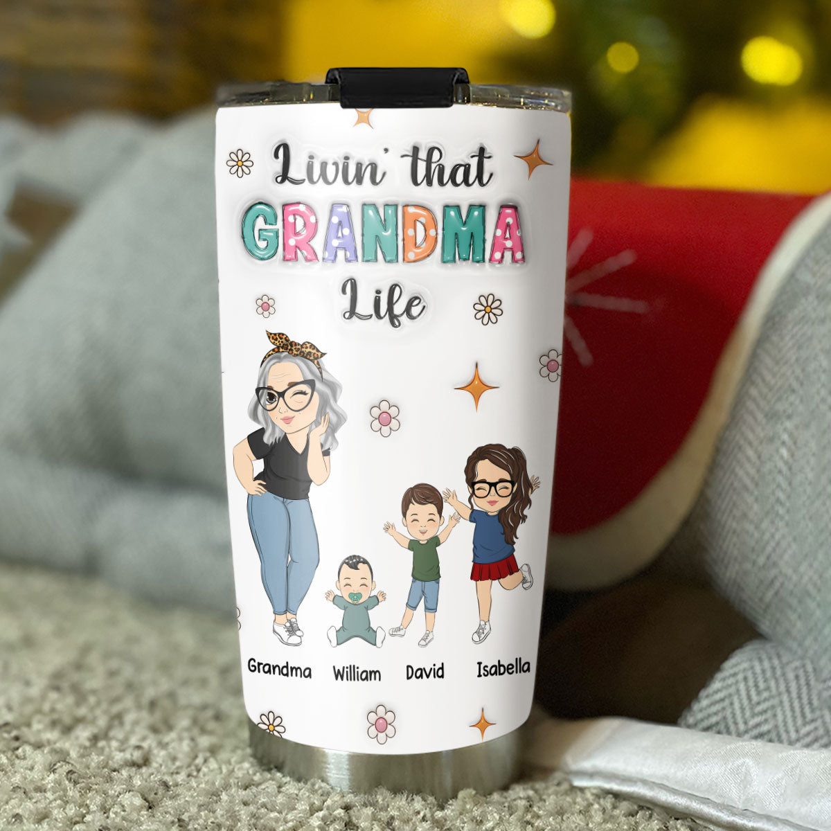 We Love You Mama - Personalized Custom 3D Inflated Effect Tumbler