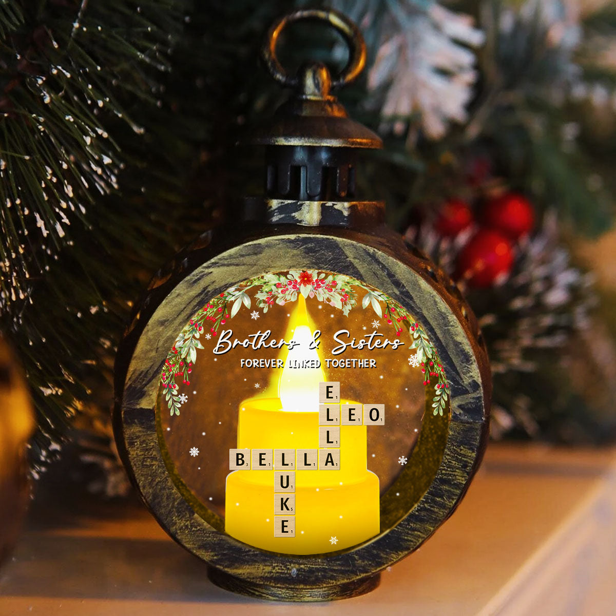 Family Roots Hold Us Close - Personalized Custom Christmas Lantern