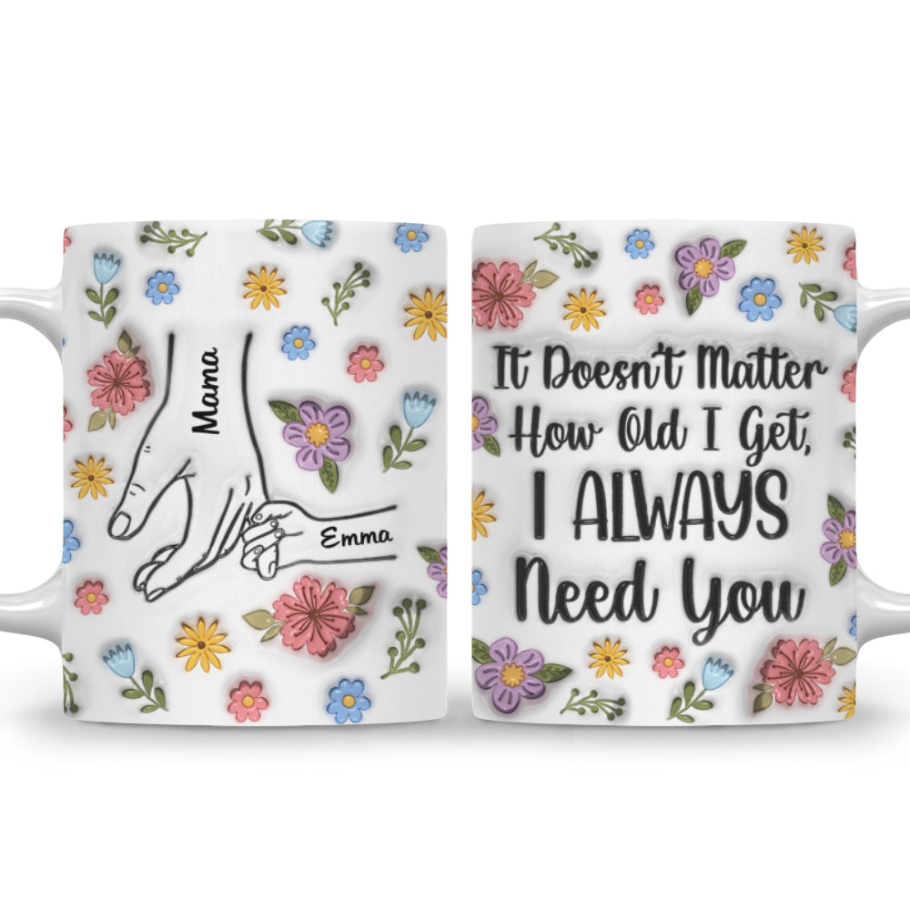 I Always Need You Version 2 - Personalized Custom 3D Inflated Effect Coffee Mug
