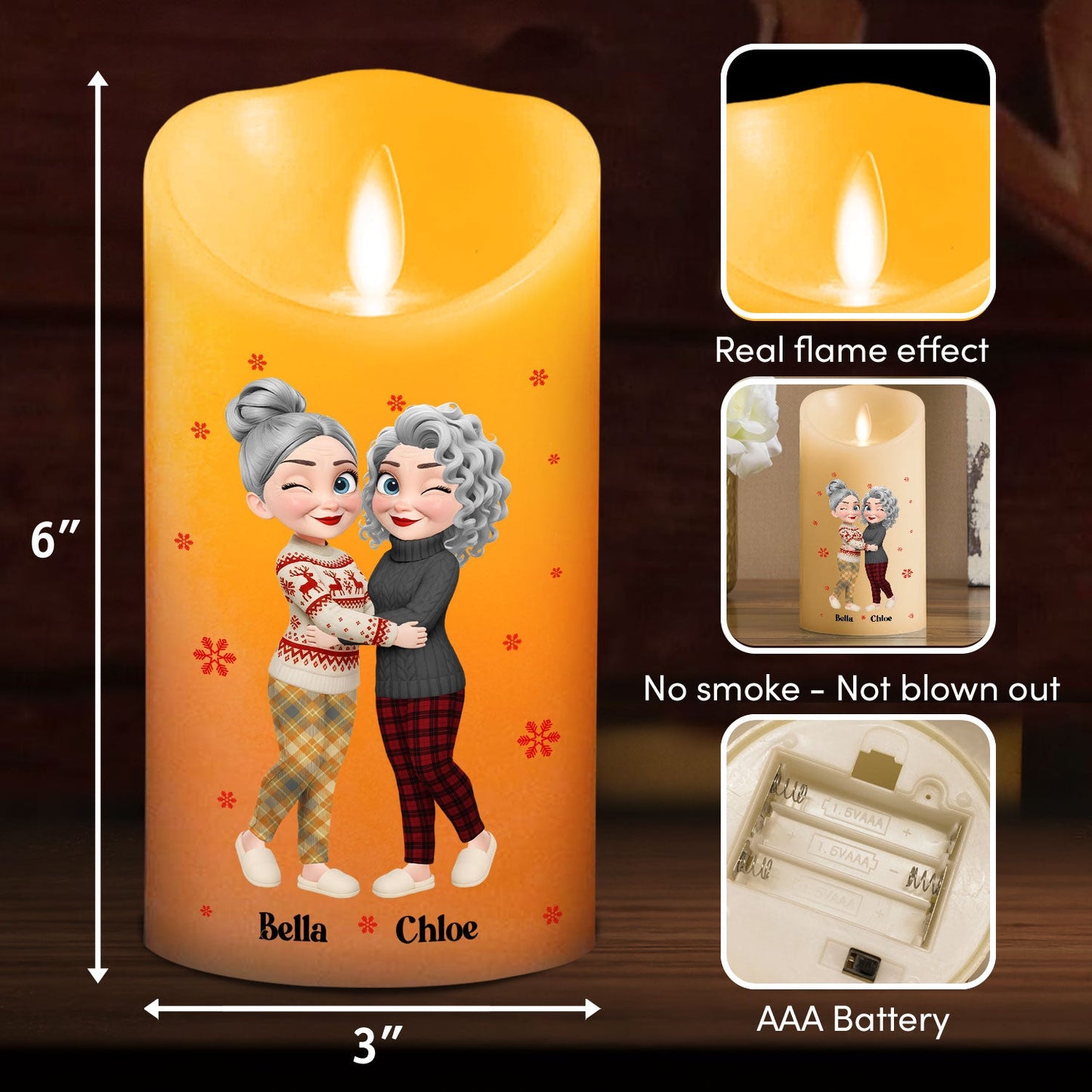 Warm Wishes - Personalized Custom LED Candle
