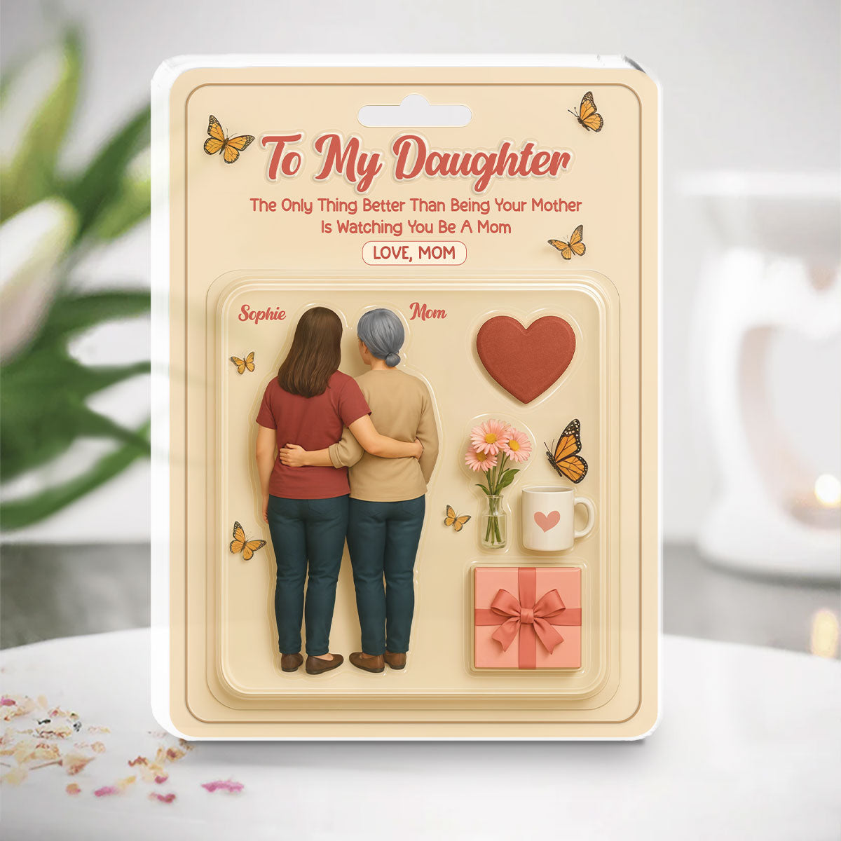 To My Daughter From Mom - Personalized Custom Acrylic Plaque
