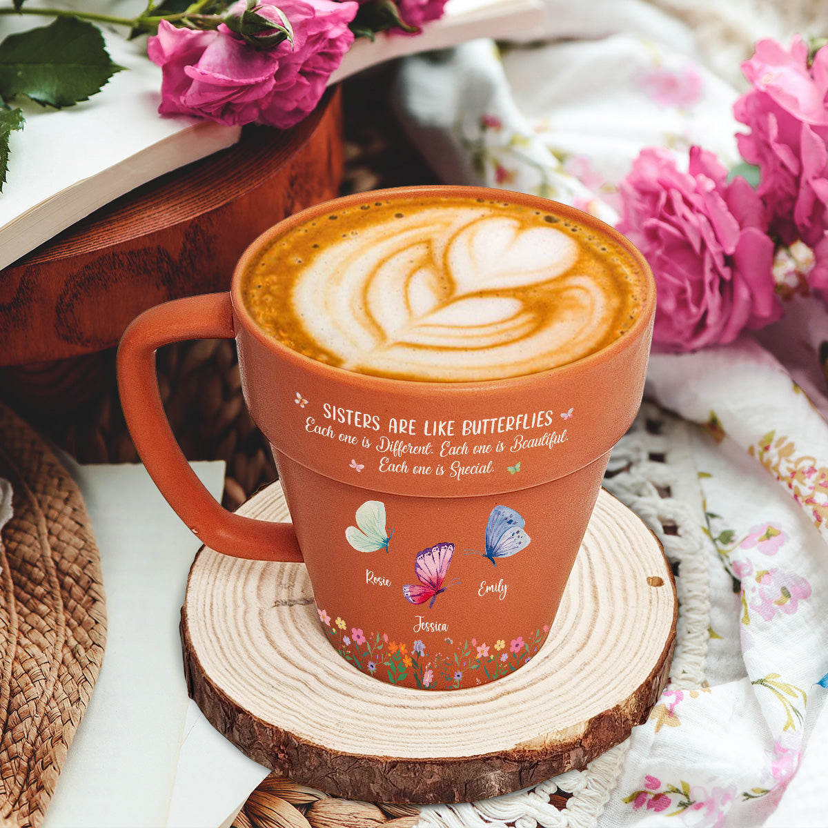 Sister Are The Gardeners Of Our Souls - Personalized Custom Plant Pot Mug