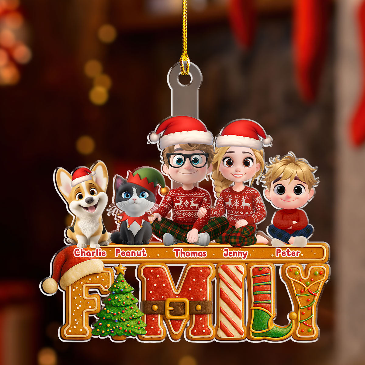 Our Christmas Laughter - Personalized Custom Acrylic Ornament