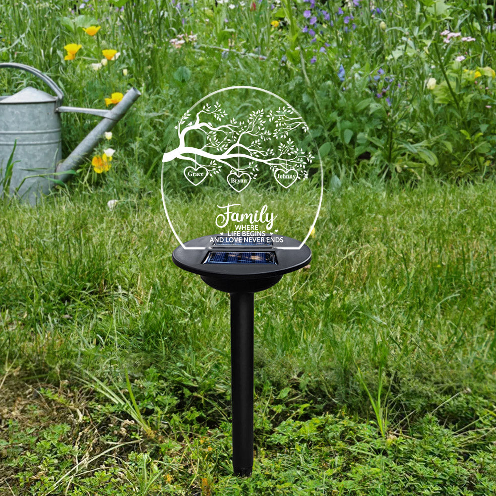 Grandkids Make Life More Grand - Personalized Custom Solar Light