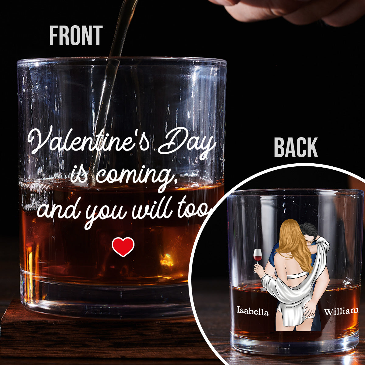 Valentines Day Is Coming - Personalized Custom Whiskey Glass
