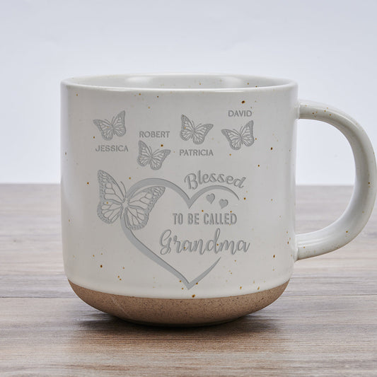 Blessed Mimi - Personalized Custom Engraved Pottery Mug