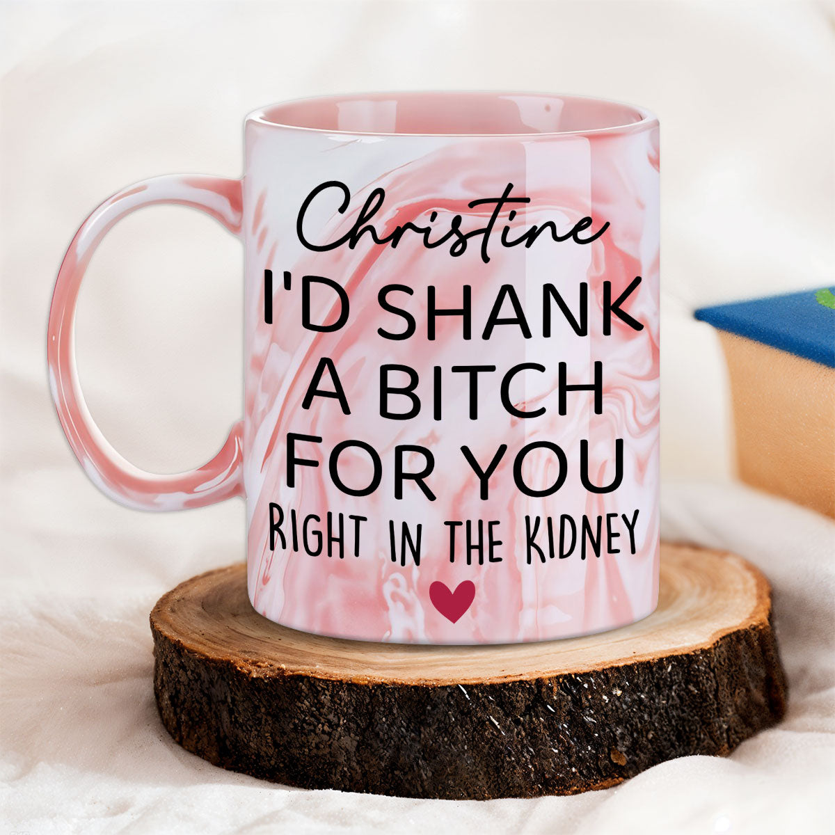 I Shank For You - Personalized Custom Pink Marble Mug