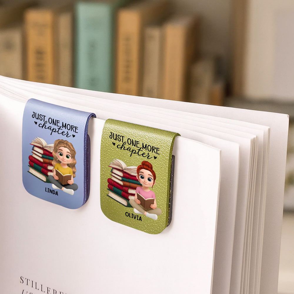 Just One More Chapter - Personalized Custom Leather Bookmark