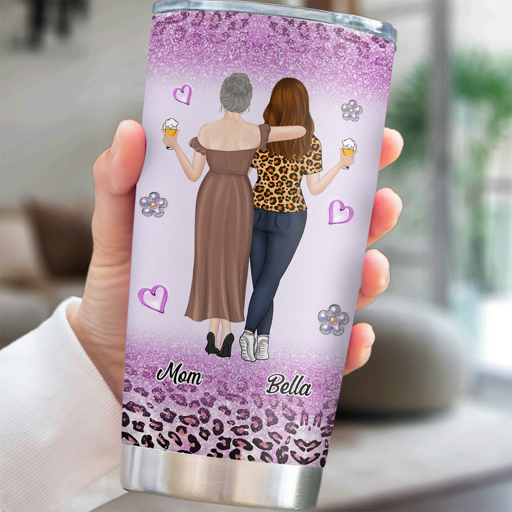 Mother And Daughter - Personalized Custom 3D Inflated Effect Tumbler
