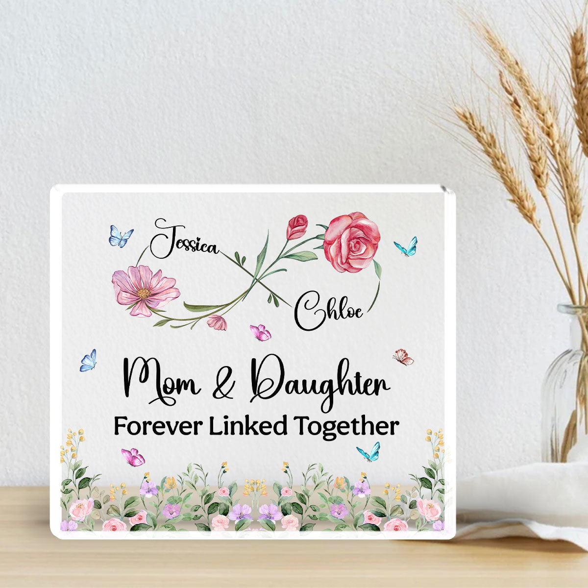 Mom Forever Be My Friend - Personalized Custom Acrylic Plaque