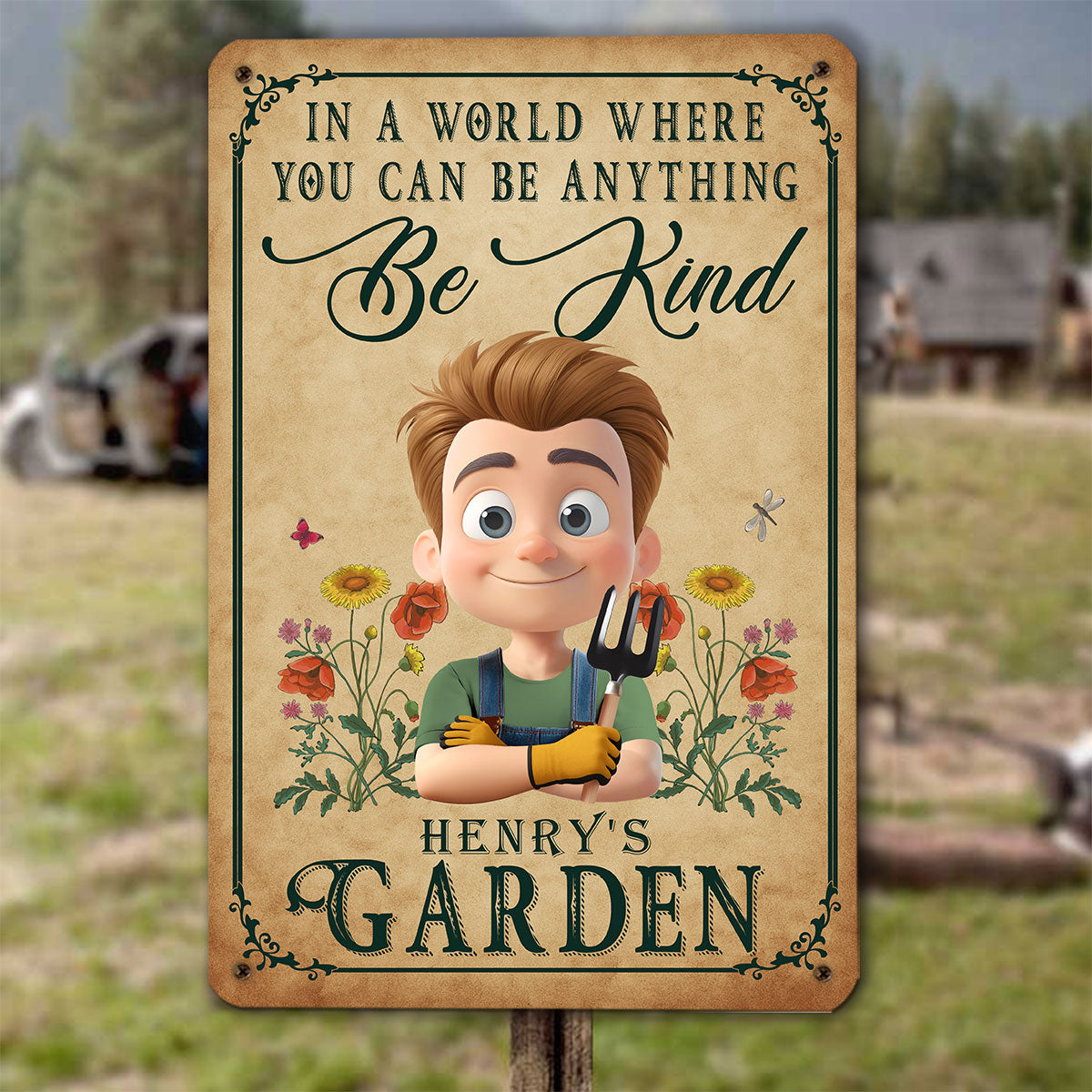 In My World - Personalized Custom Metal Sign