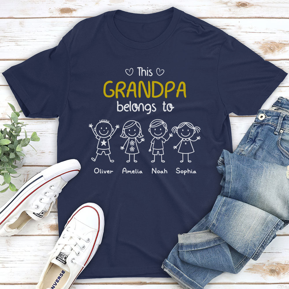 This Grandpa Belongs To Us - Personalized Custom Shirt