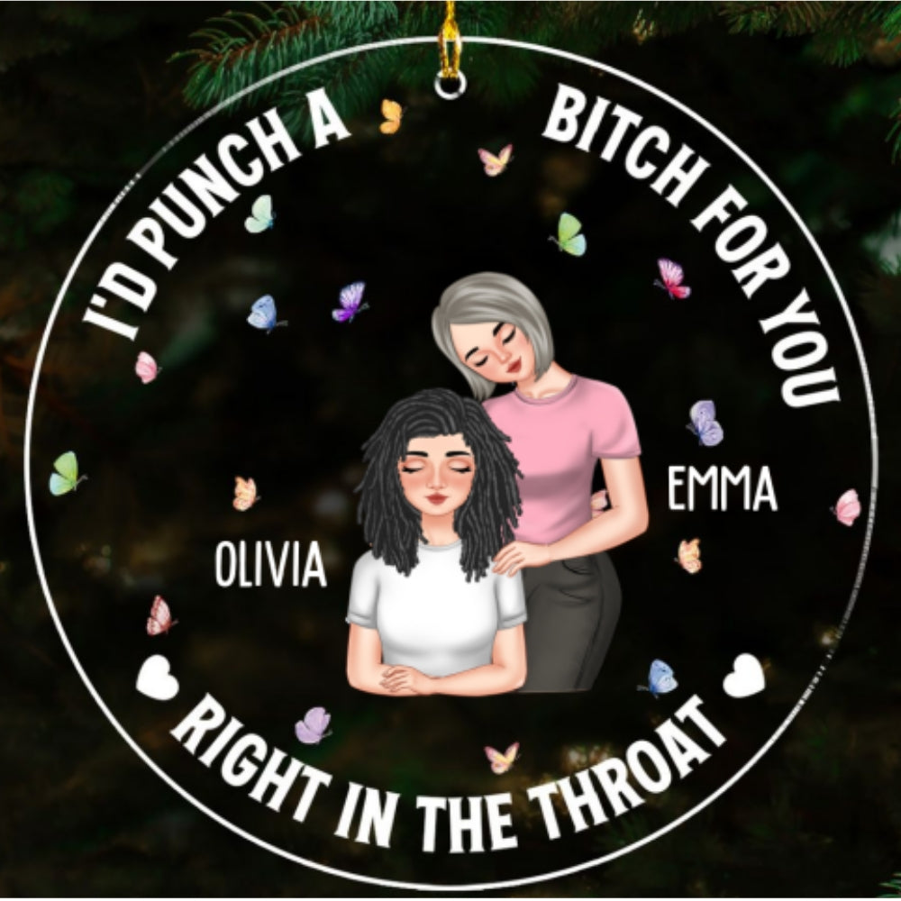 Besties Lean On Shoulder  - Personalized Custom Acrylic Ornament