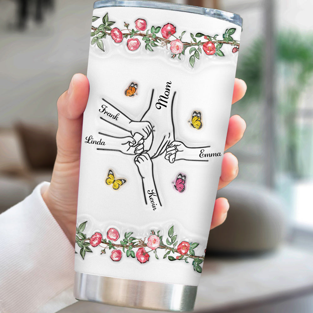 You Hold My Hand And My Heart - Personalized Custom 3D Inflated Effect Tumbler
