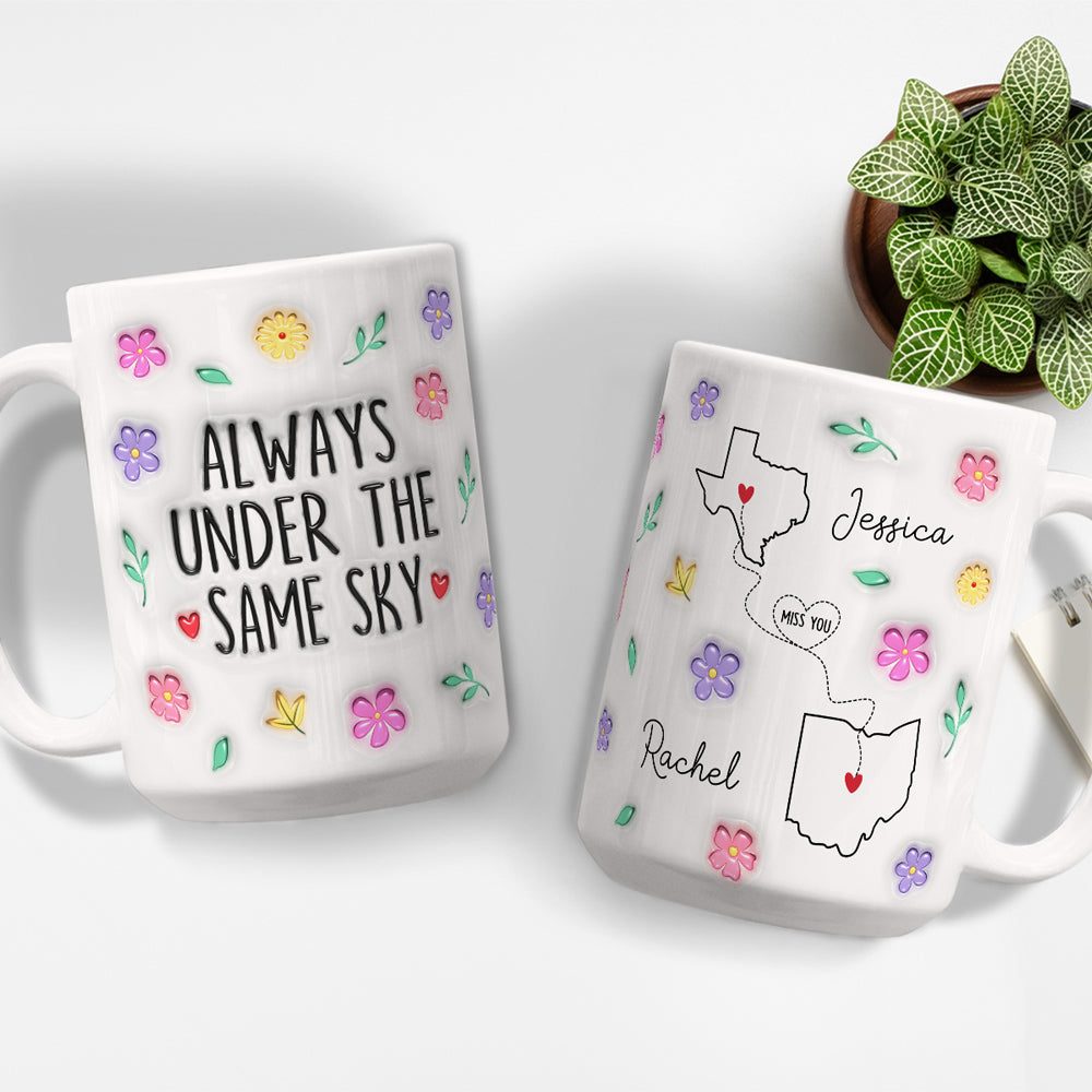 Wish We Under The Same Sky - Personalized Custom 3D Inflated Effect Mug