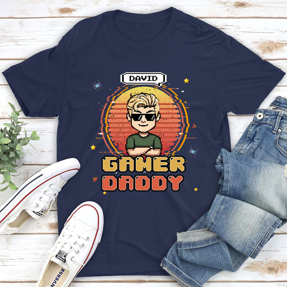 Retro Gamer Dad - Personalized Custom Shirt