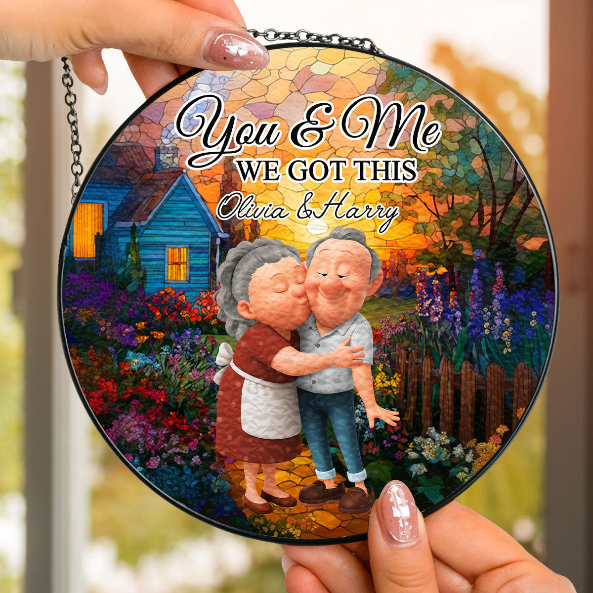 We Are Together For The Last - Personalized Custom Window Hanging Suncatcher