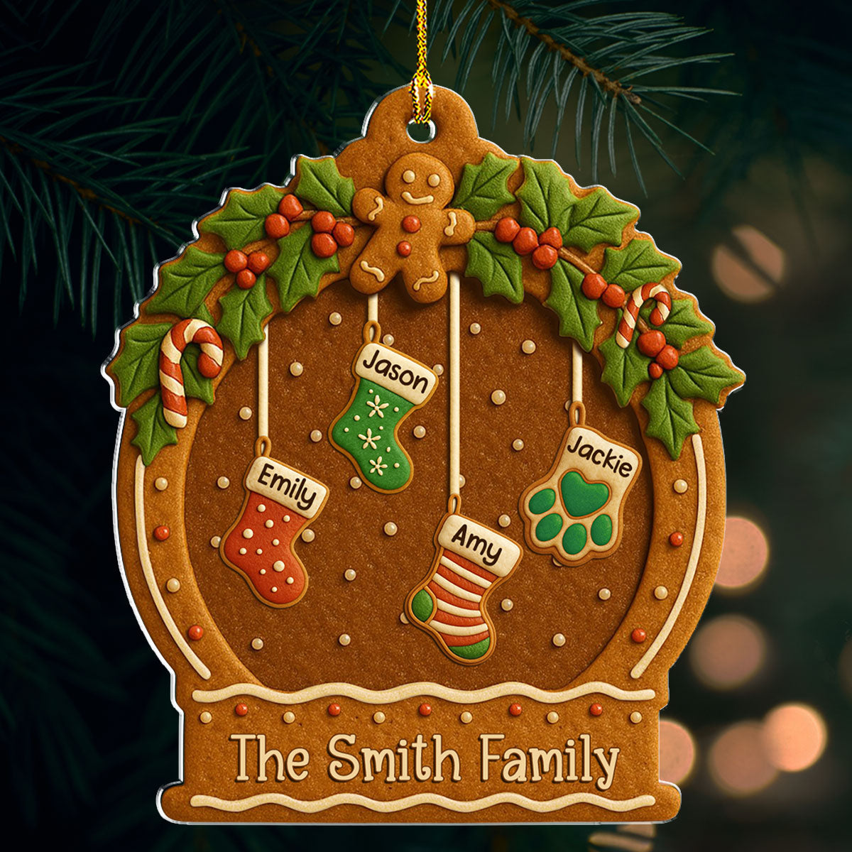 Family Cookies Christmas - Personalized Custom Acrylic Ornament