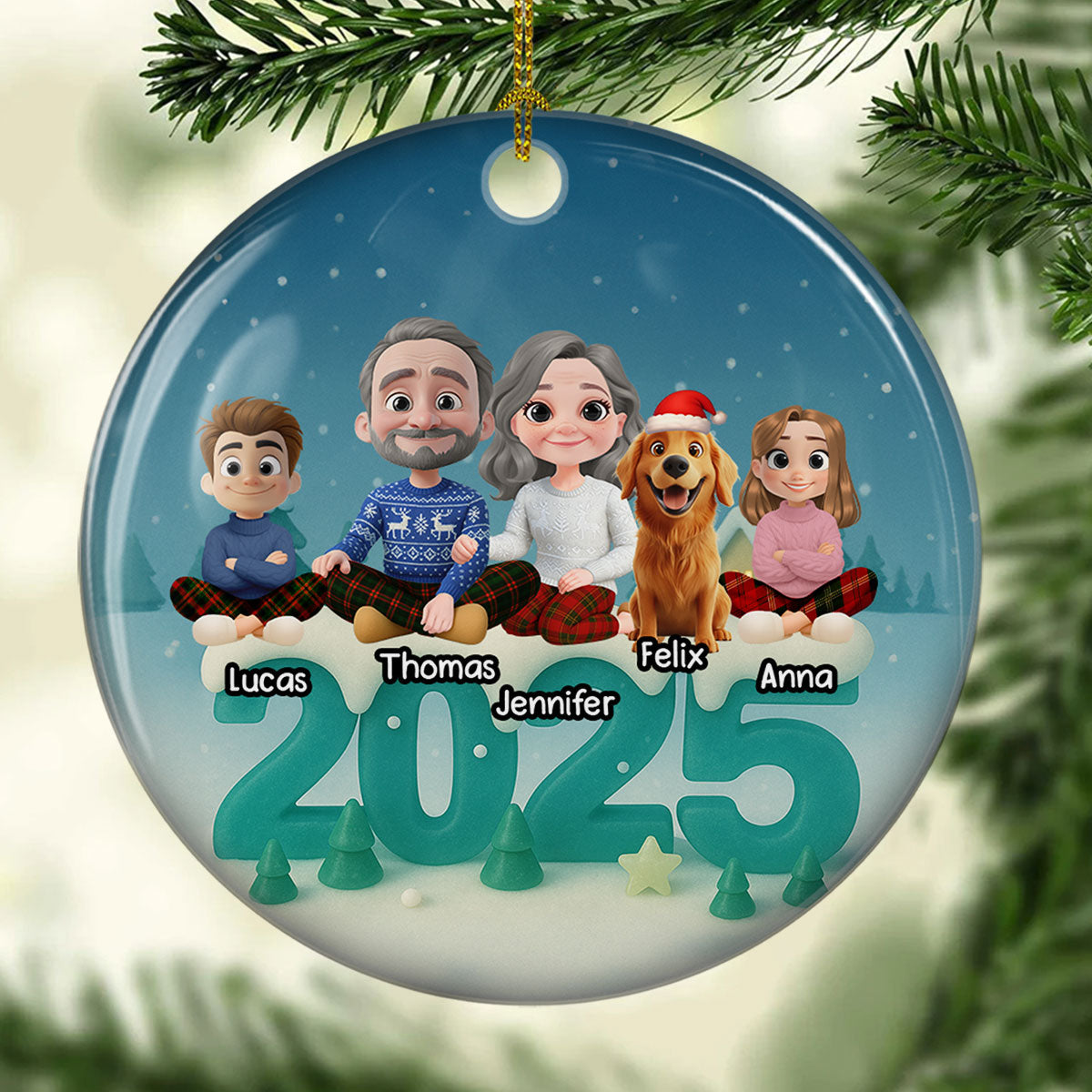 See Through You - Personalized Custom 3D Effect Ceramic Ornament