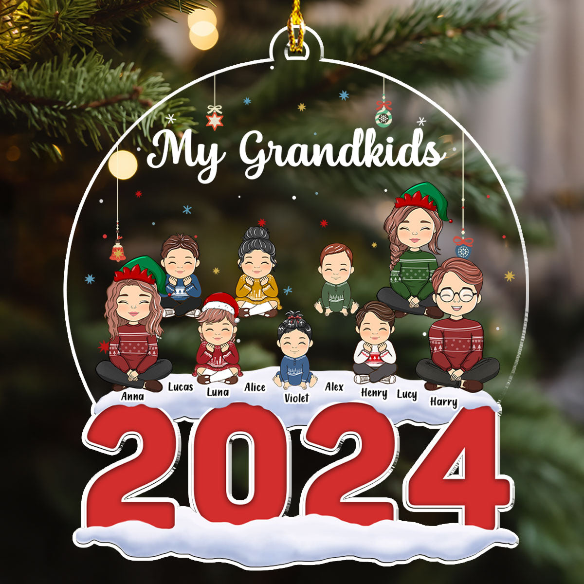 My Grandkids - Personalized Custom Acrylic Ornament