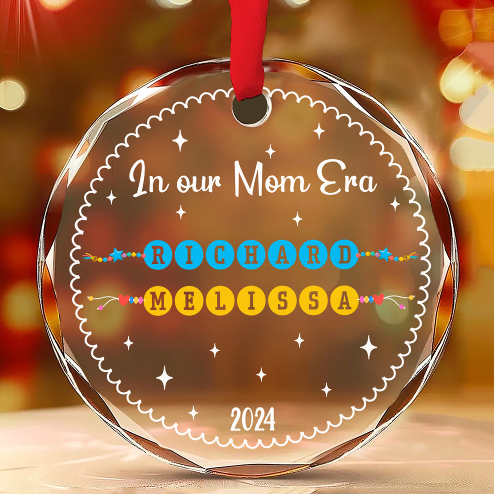Mommy Era - Personalized Custom Glass Ornament