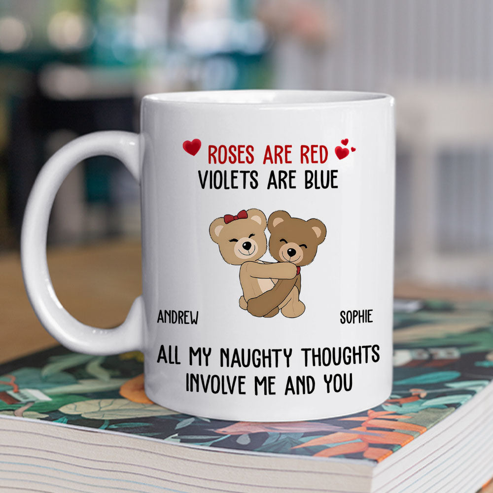 Naughty Thoughts - Personalized Custom Coffee Mug
