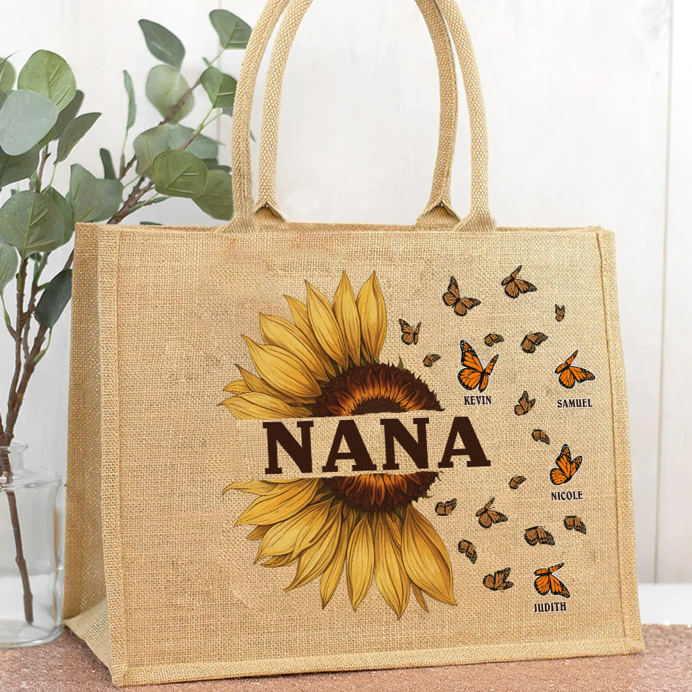 Love Being Called Grandma - Personalized Custom Jute Tote Bag