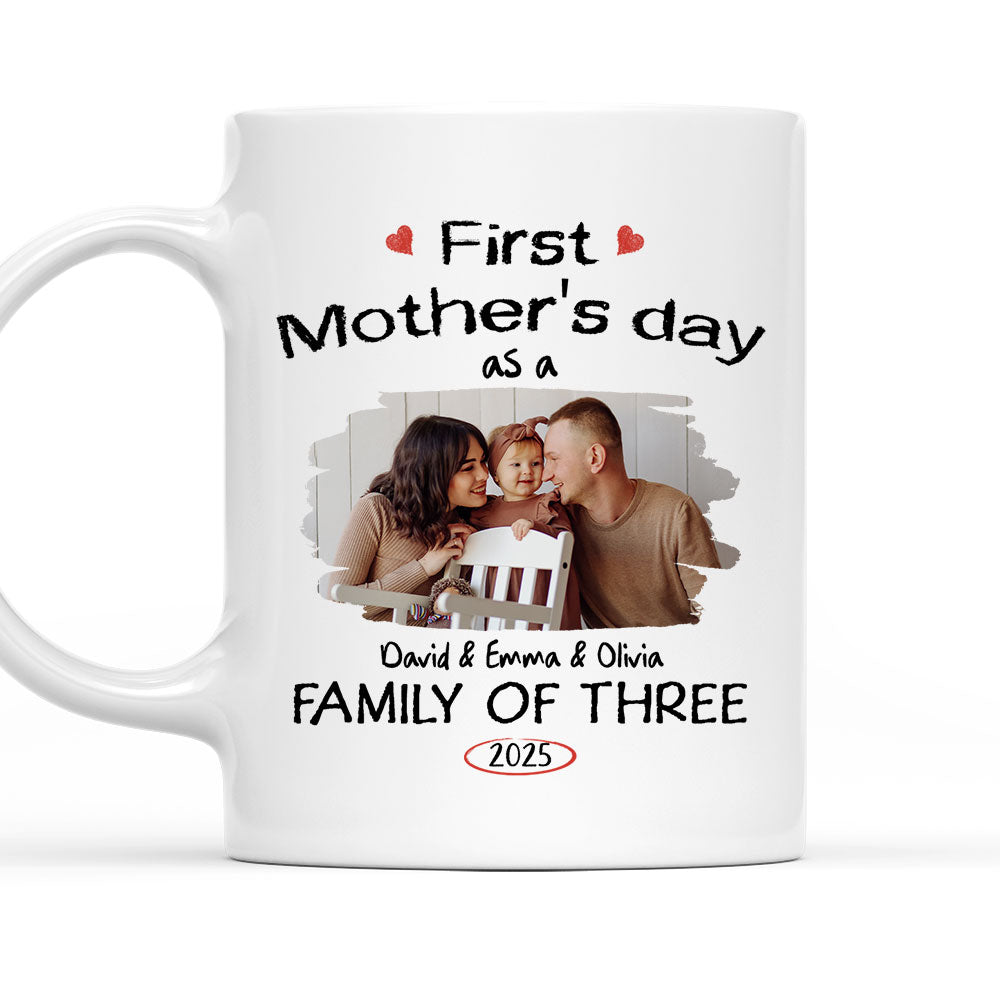 As A Family Of Three Photo - Personalized Custom Coffee Mug