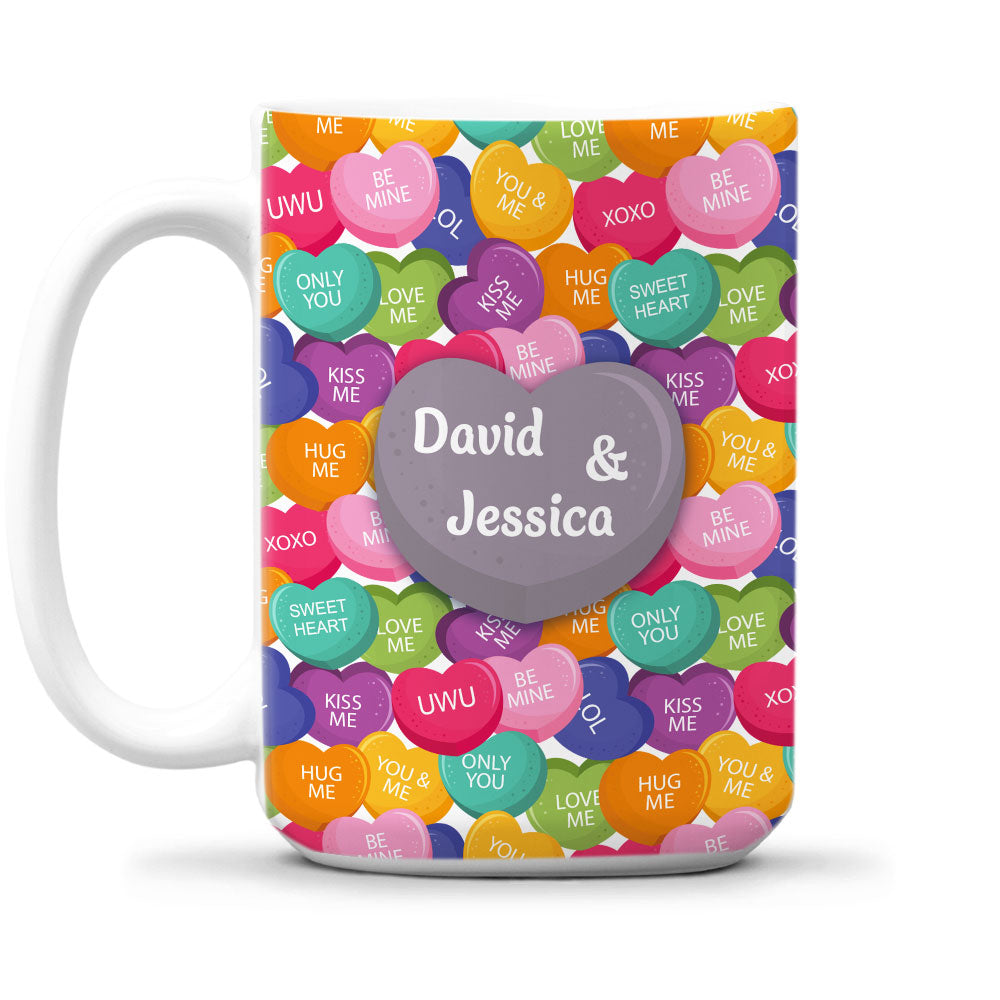 Love Laughter And Candy- Personalized Custom Coffee Mug