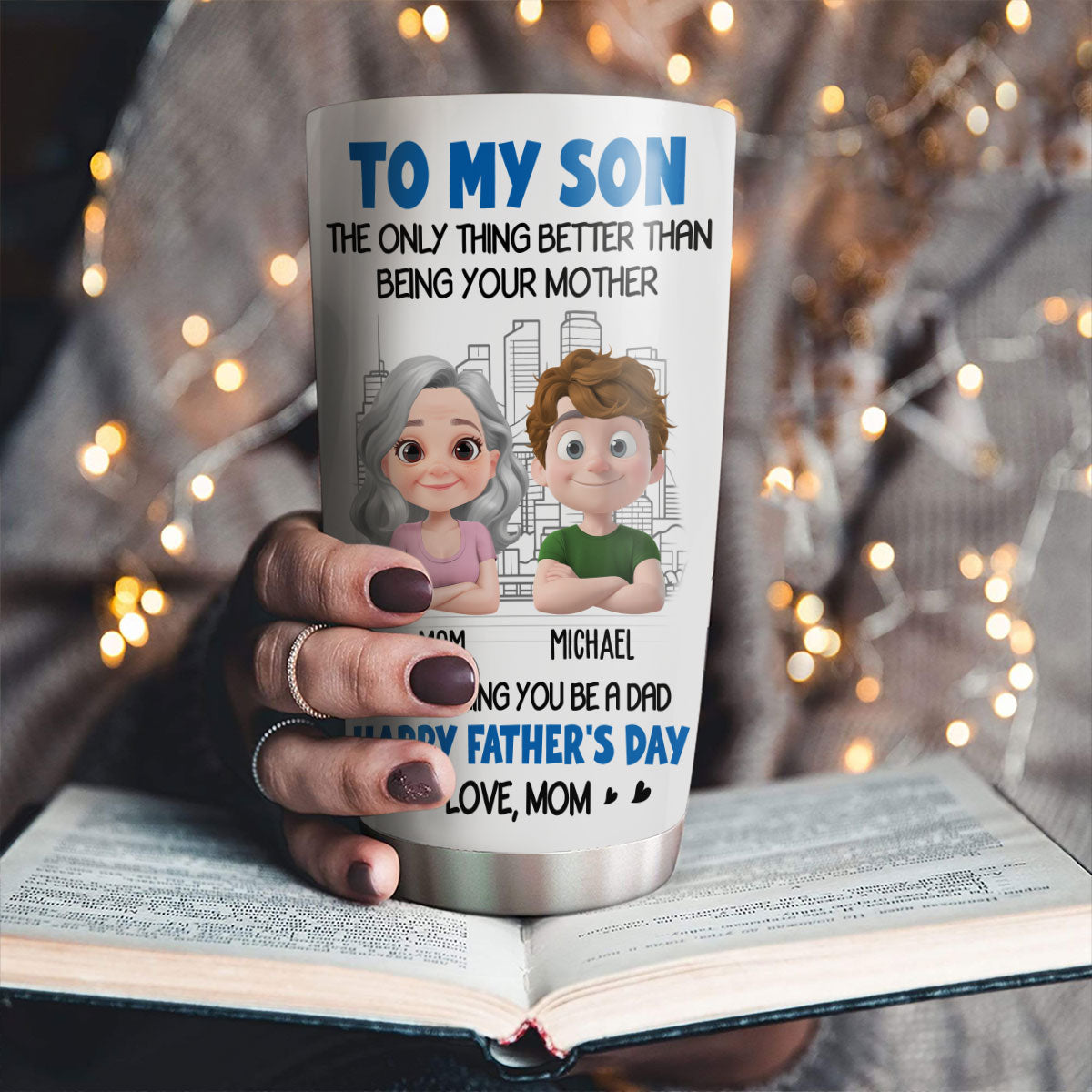 Happy Father Day My Son - Personalized Custom Tumbler