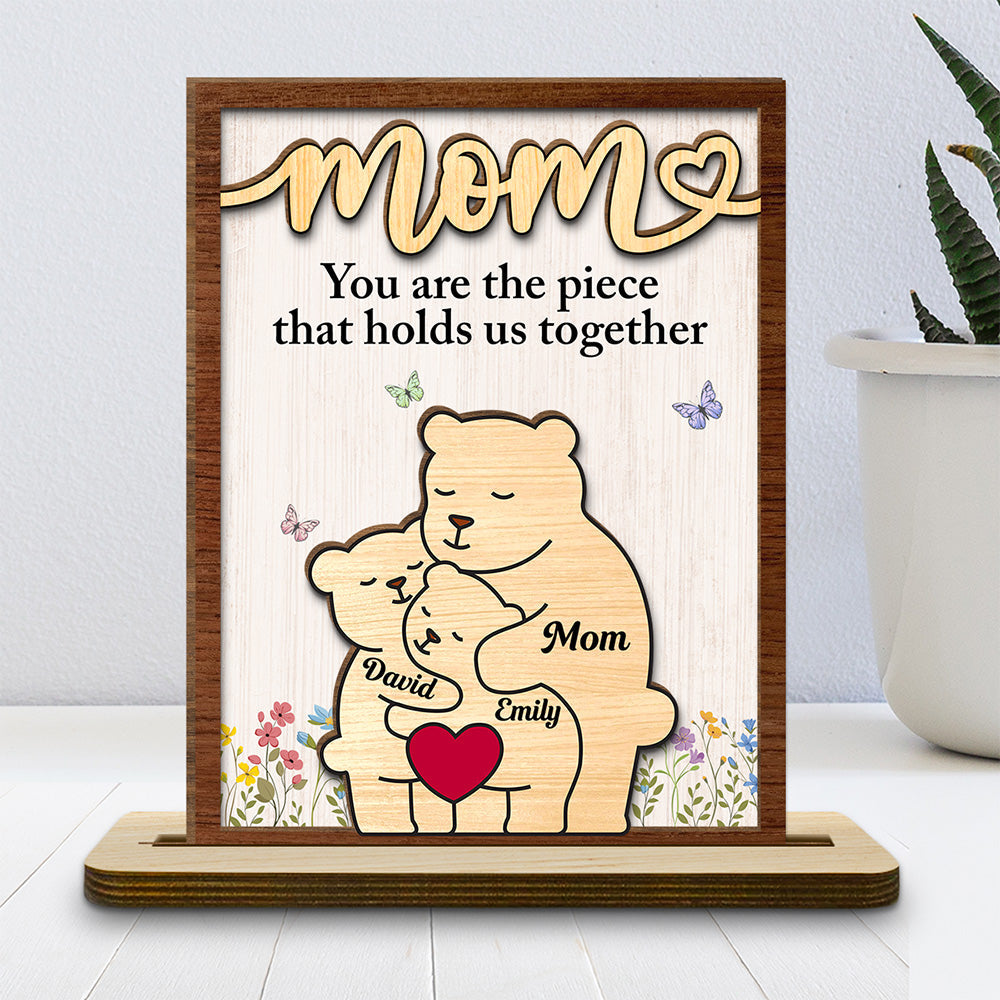 Important Piece - Personalized Custom 2-Layer Wood Plaque With Flat Base