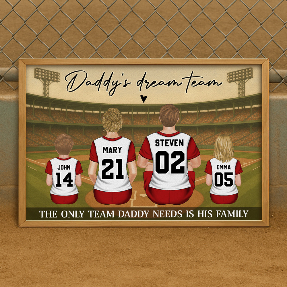 Team Daddy Built With Love - Personalized Custom Poster