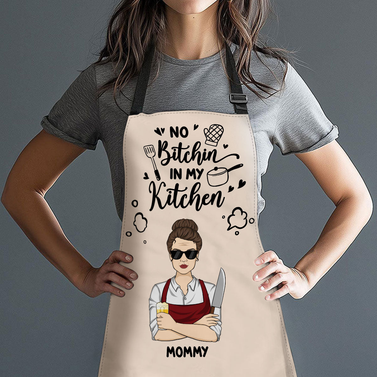 No Whining While I Am Dining - Personalized Custom Apron
