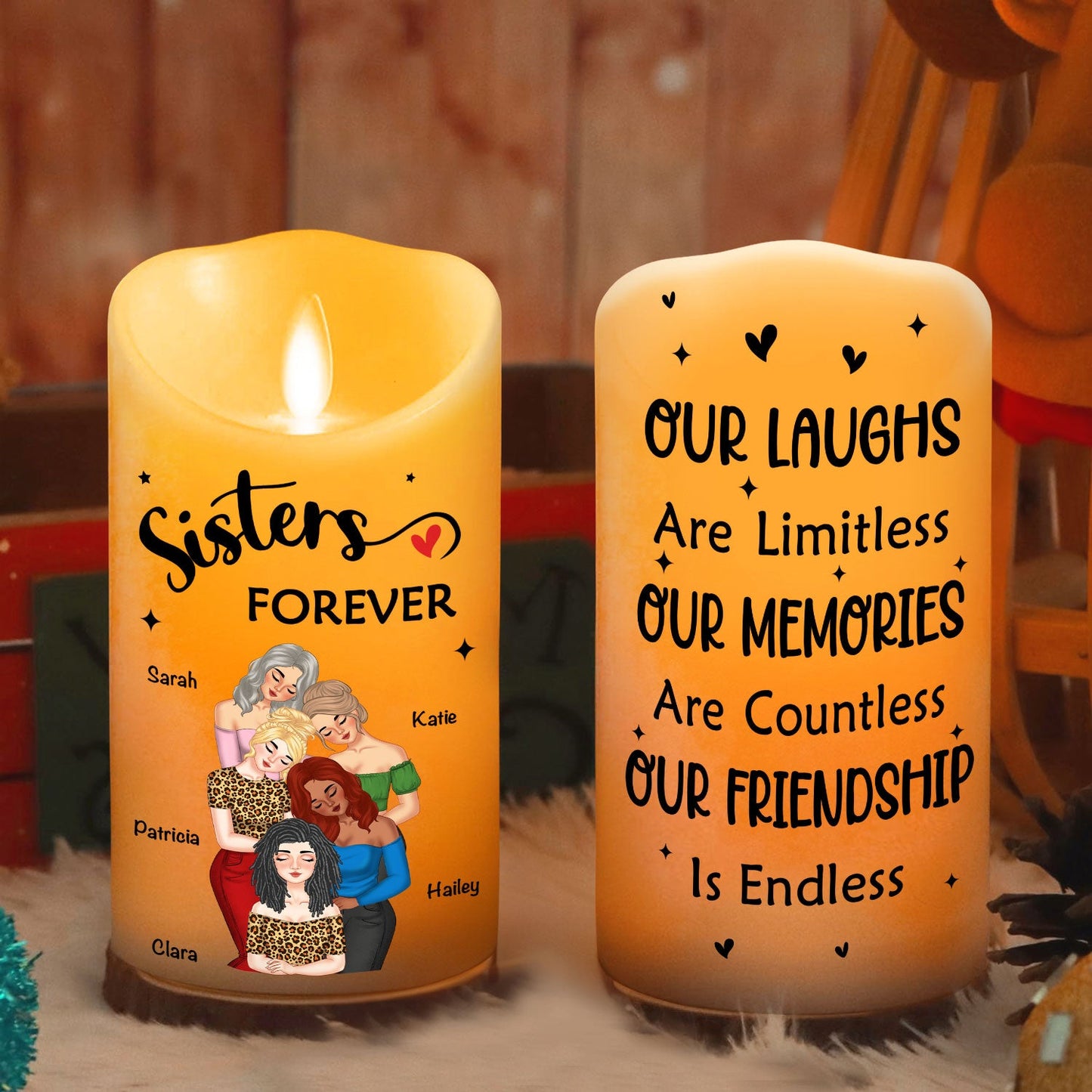 Our Friendship - Personalized Custom LED Candle