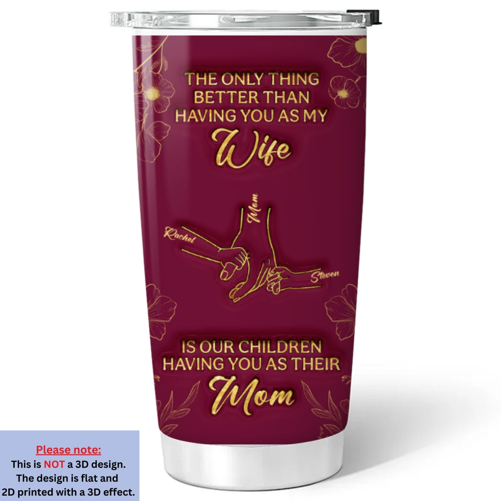 Love You My Beautiful Wife - Personalized Custom 3D Inflated Effect Tumbler