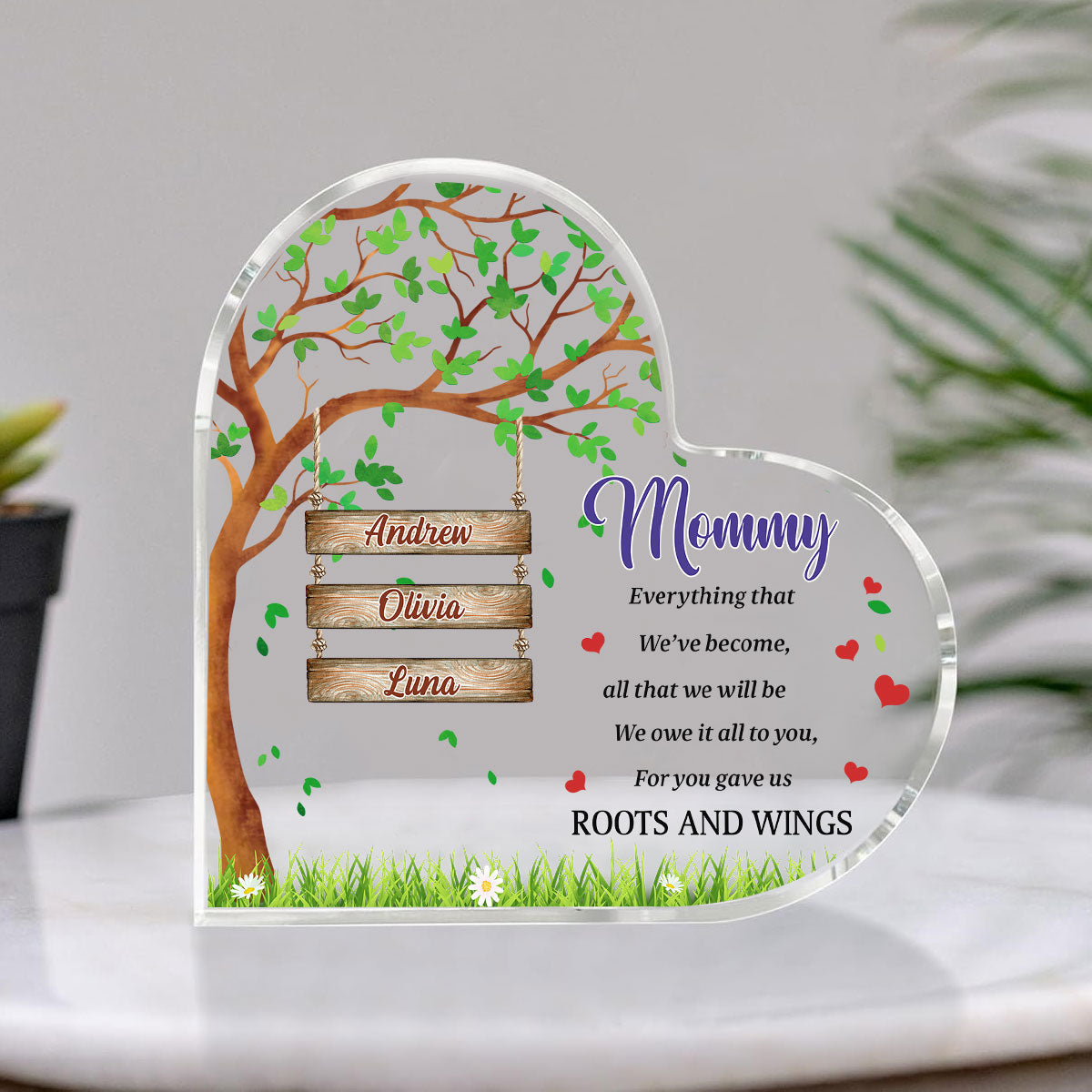 You Gave Us Roots And Wings - Personalized Custom Acrylic Plaque