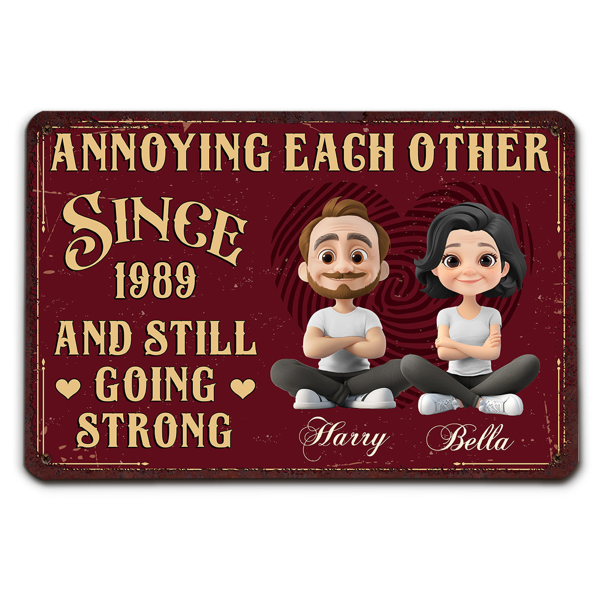 Together Forever - Personalized Custom Metal Sign