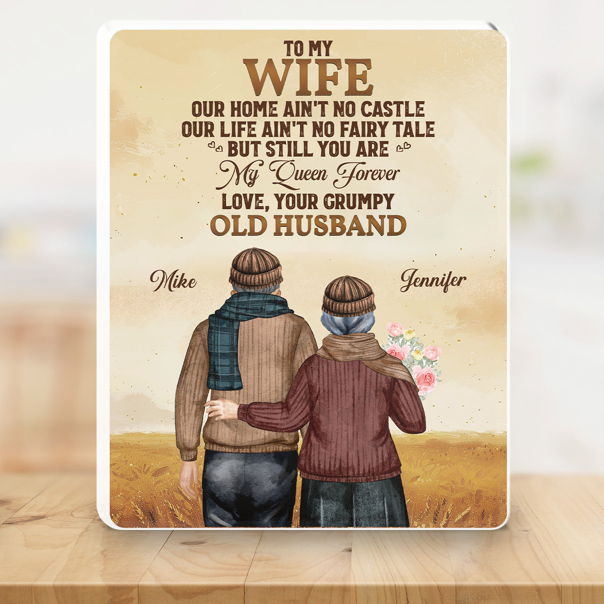 To My Wife You Are My Queen Forever - Personalized Custom Acrylic Plaque