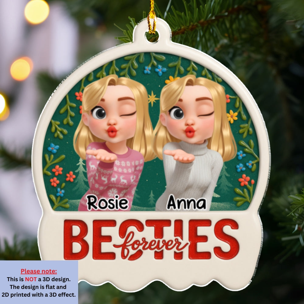 Snow Besties - Personalized Custom Acrylic Ornament
