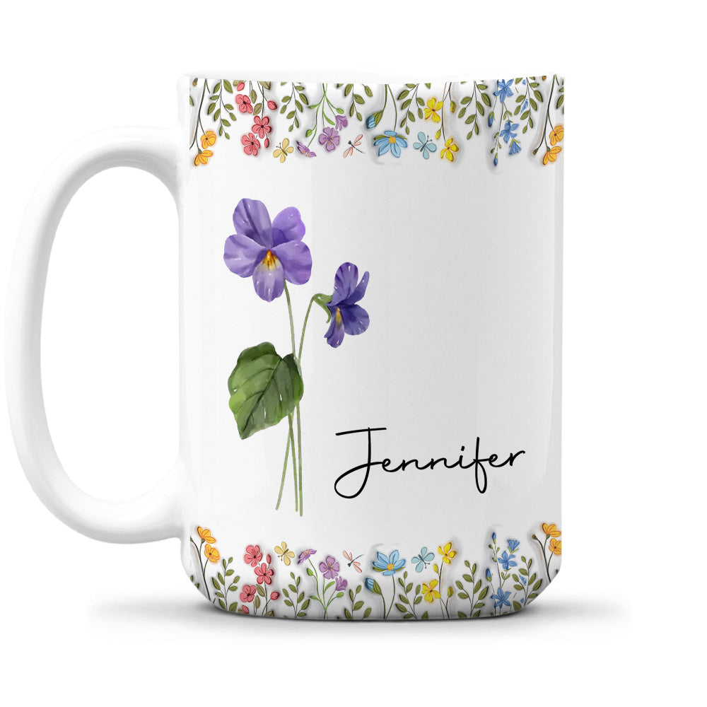 You Are The Most Beautiful Flower - Personalized Custom 3D Inflated Effect Mug