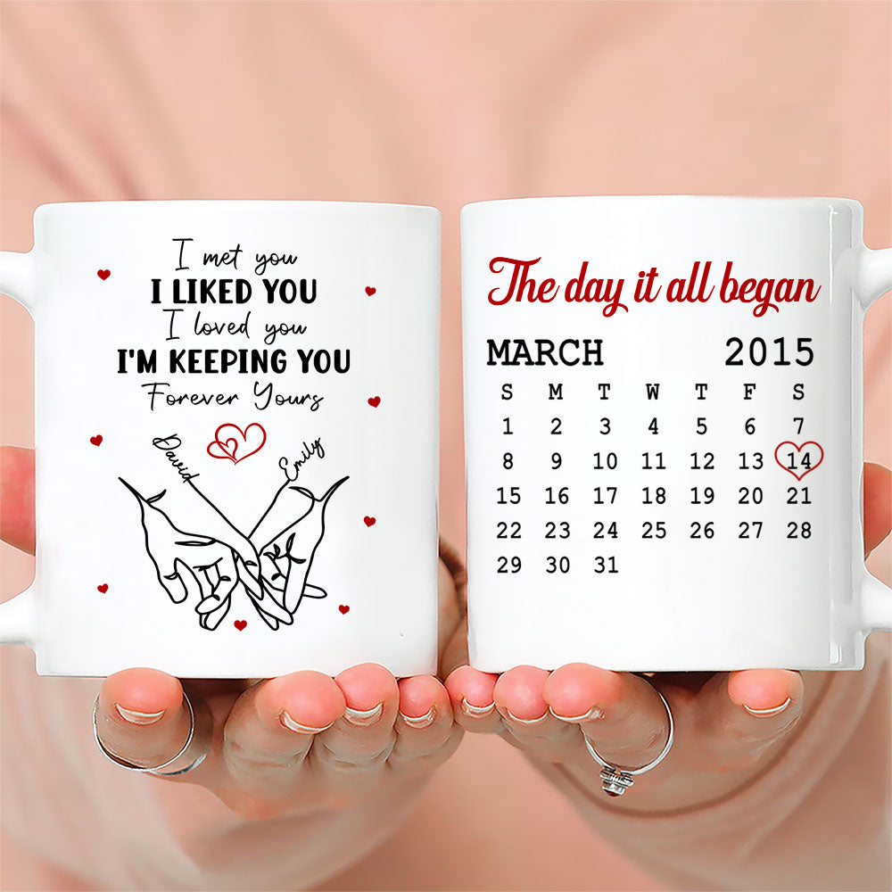 The Day It Began - Personalized Custom Coffee Mug