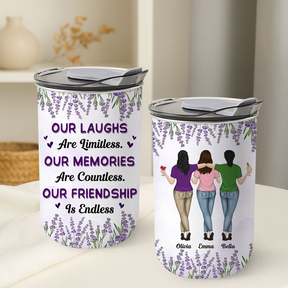 Our Laughs Our Memories - Personalized Custom 10oz Tumbler
