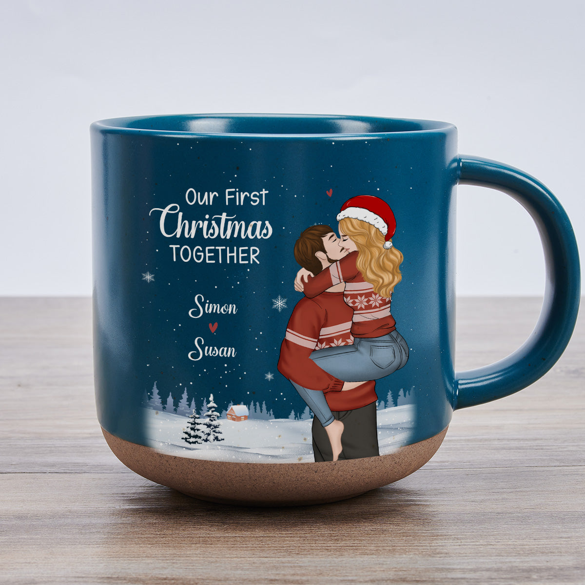 First Christmas Together - Personalized Custom Pottery Mug