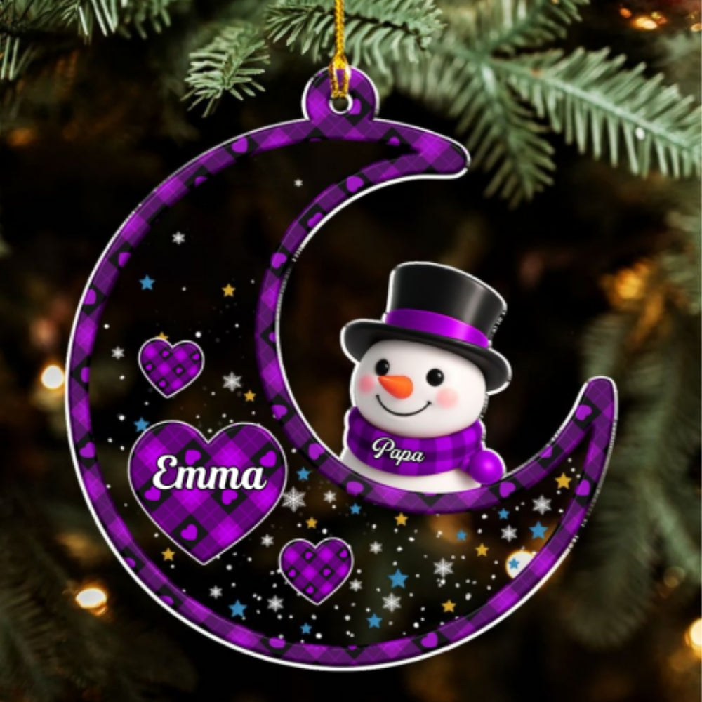 A Snowman Christmas With Love - Personalized Custom Acrylic Ornament