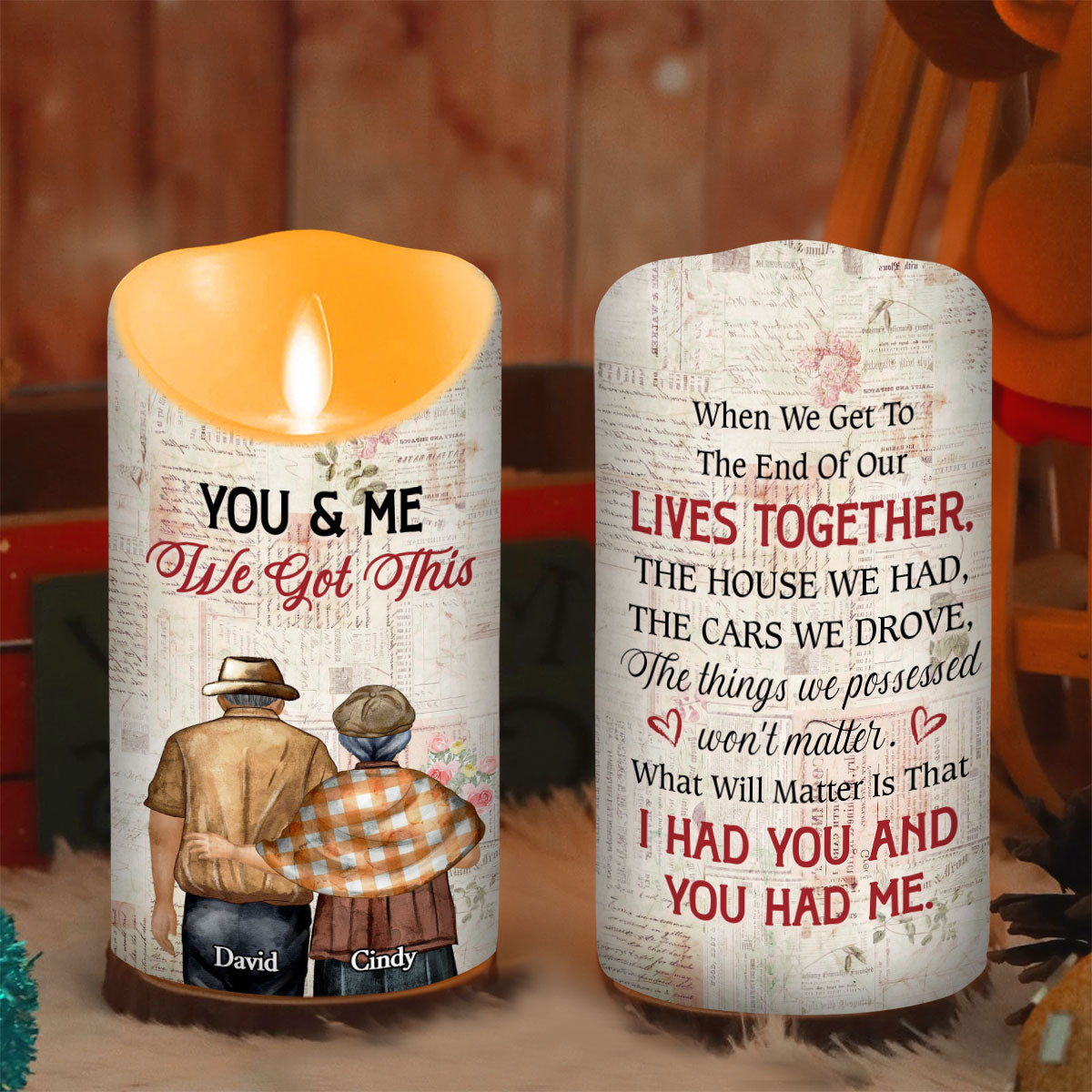 Lavender Candle - Personalized Custom LED Candle