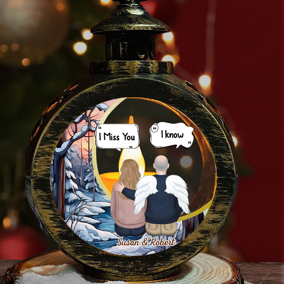 Your Light Will Always Shine In My Heart - Personalized Custom Christmas Lantern