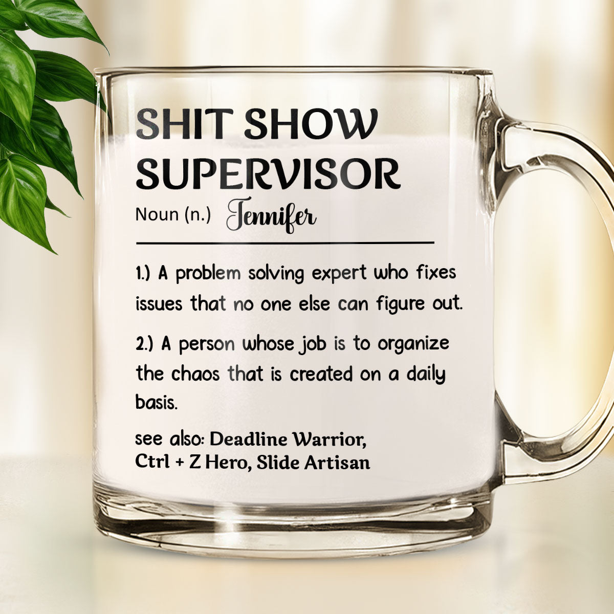 Chaos Coordinator - Personalized Custom Glass Mug