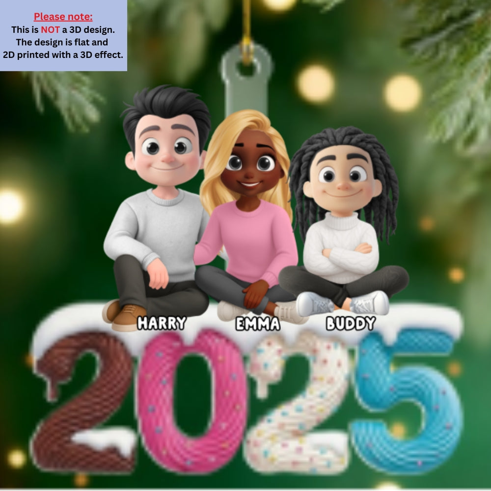 We And Our Kids Cream - Personalized Custom Acrylic Ornament