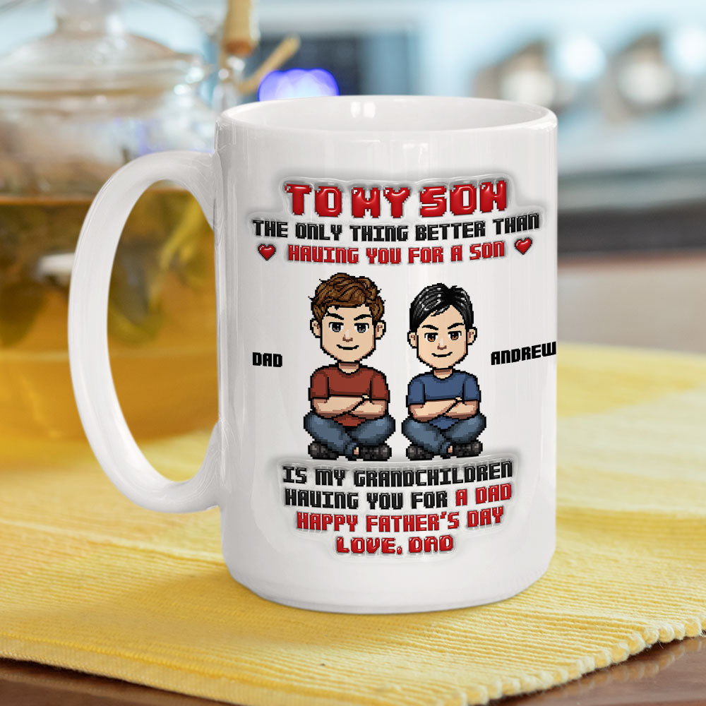 From Dad To Son - Personalized Custom 3D Inflated Effect Mug