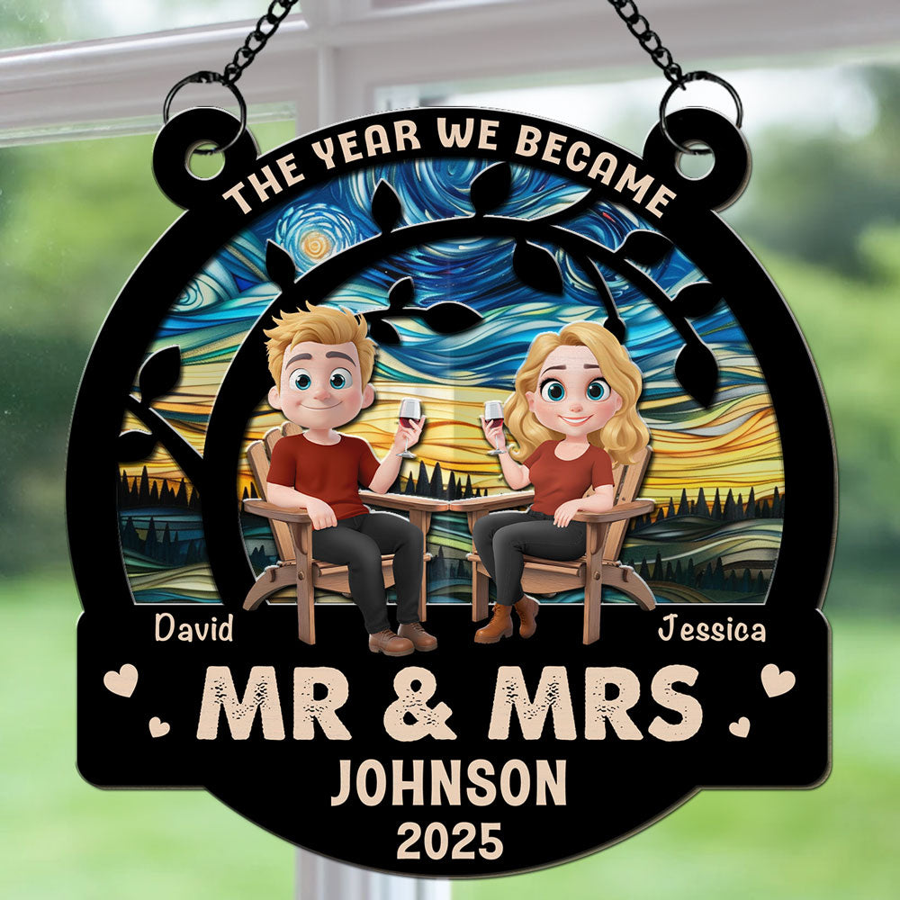 We Said Yes To Forever - Personalized Custom Suncatcher